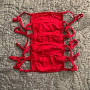 2 5-Pack Red Adjustable Mask Set
